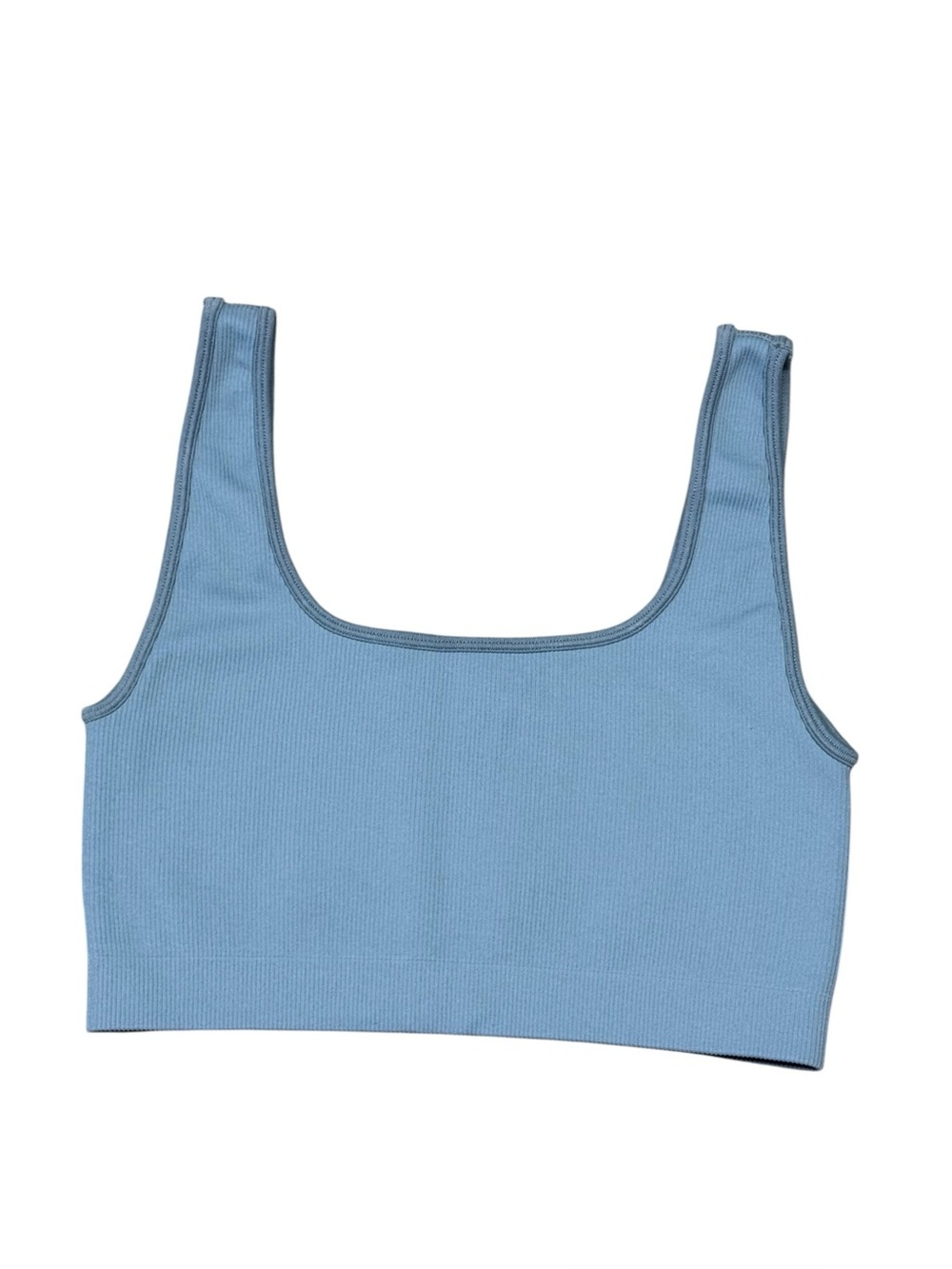 Set Active Ribbed Brami Crop Bralette Blue Size M/L